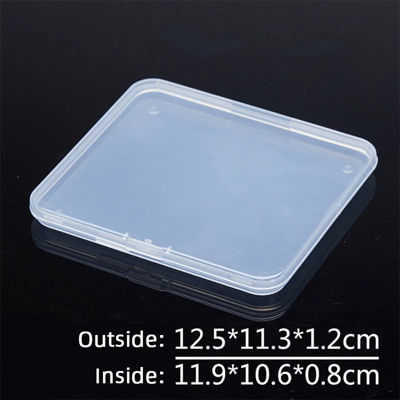 12cm Flat box translucent pp plastic thin storage box party gifts boxes