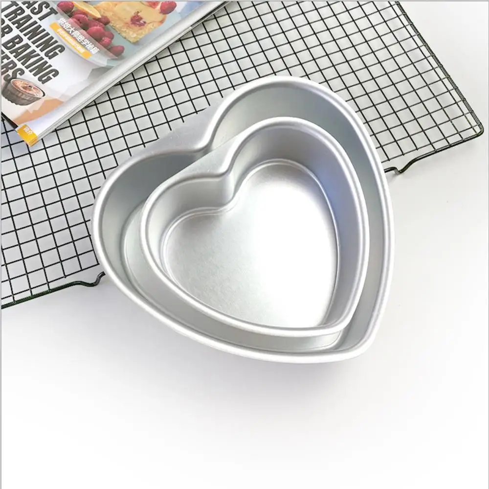 3/ 6/ 8 inches Heart Shaped Cake Pan Wedding Birthday Baking  Tin Cheesecake  Chiffon  Mold with Removable Bottom