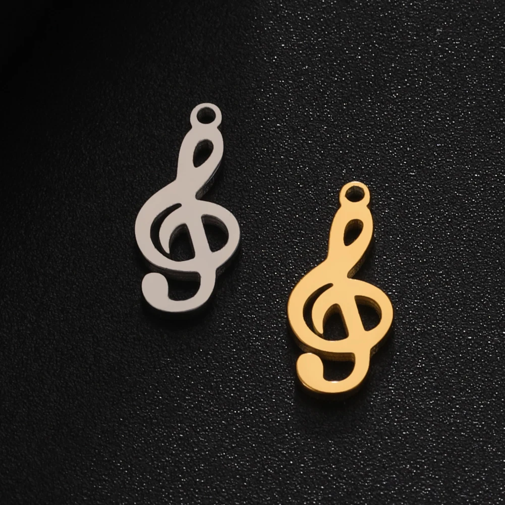 5 teile/los DIY Charms für Ohrring Halskette Armband Musik Note Baum Mond Stern Edelstahl Anhänger für Schmuck Machen Erkenntnisse – Detail 5