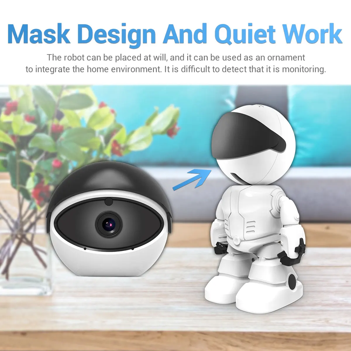 ESCAM PT205 1080P Smart IP Camera Robot WIFI Indoor Baby Monitor Smart Home Security Camera Video CCTV Surveillance Yoosee