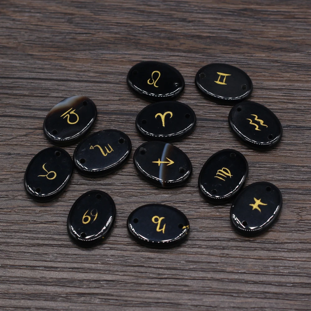 12PCS Freedom Natural Black Agate Crystal Runes Stones Irregular Divination Agate Rune Fortune-telling Reiki Healing Gift Decor