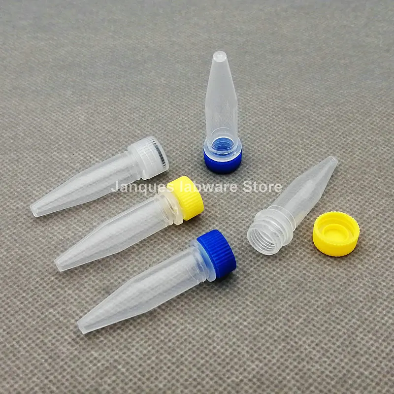 Imagem -05 - Laboratório 1.5ml Plástico V-bottom Tubo de Congelação com Junta de Silicone Tampa de Parafuso Frascos Criogênicos Tinta Subpacote Tubo de Ensaio 100 Peças Lote