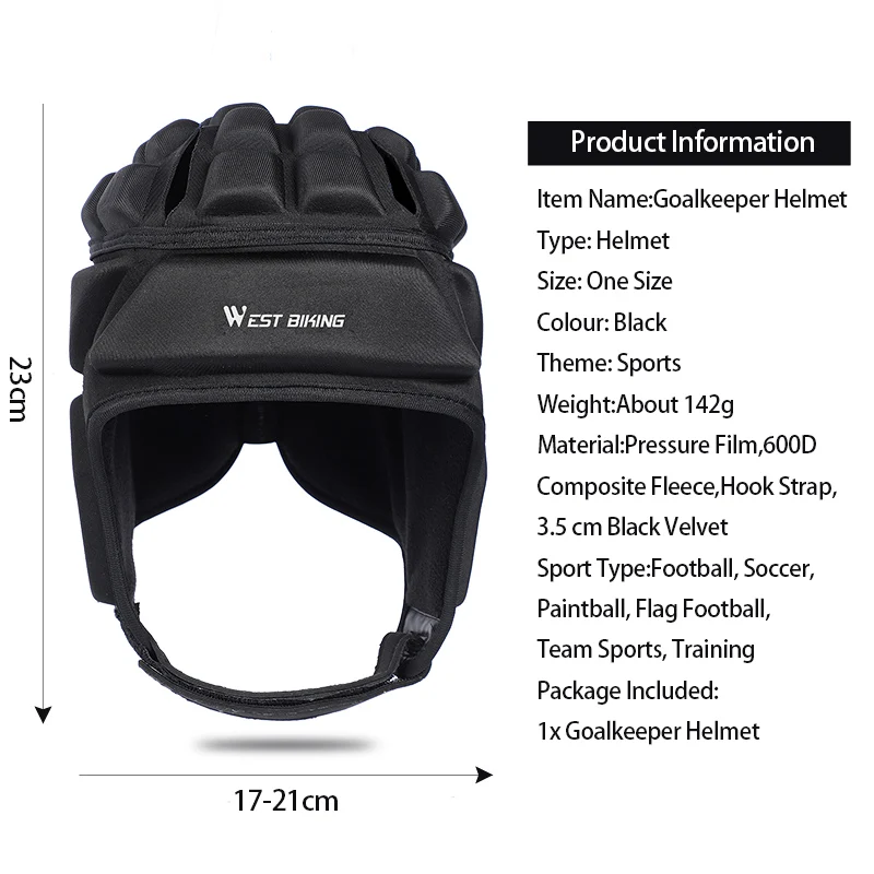 Winter Cycling Goalkeeper Helmet Thermal Profession Football Soccer Sports Rugby Scrum Cap Head Guard Goalie Hat Head Protector