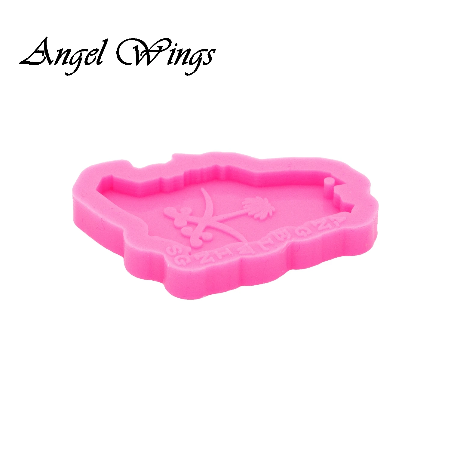 Saudi Arabia Map Keychains Silicone Molds DIY Necklace Jewelry Shiny Epoxy Resin Mould DY0425