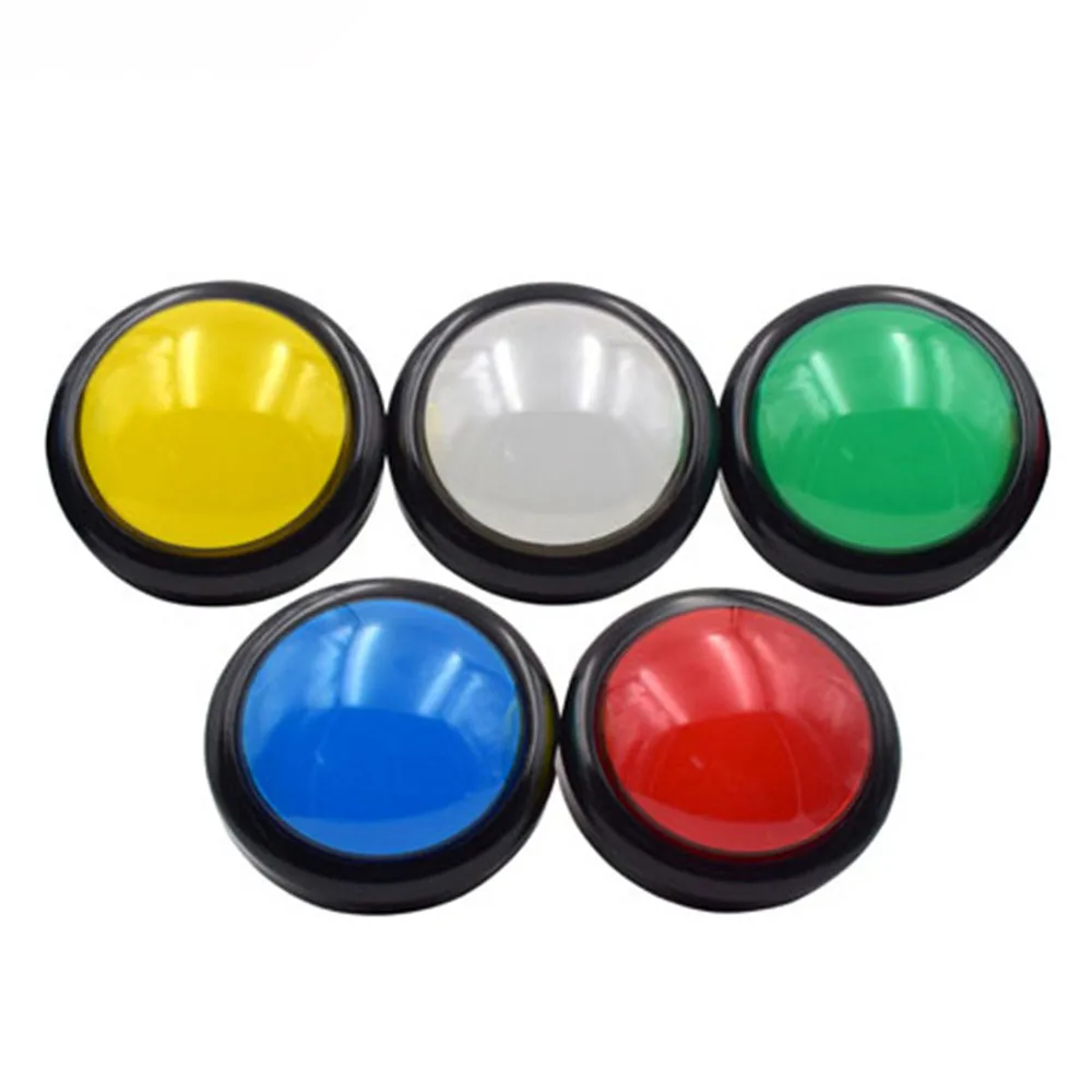 

10 units 100mm Big Round Push Button LED Illuminated with Microswitch Arcade Push Buttons Big Dome Push Button For Game Machine