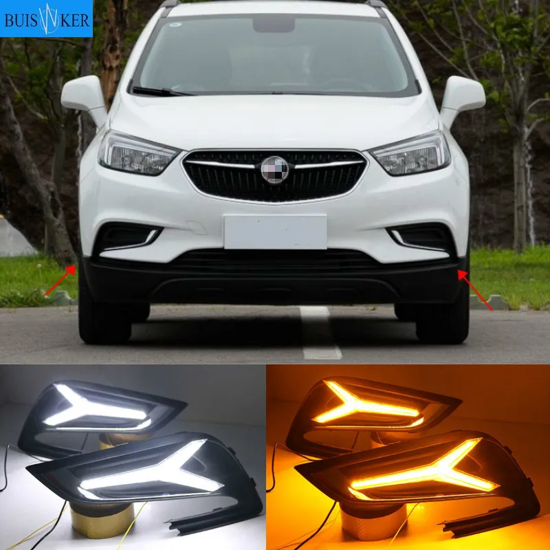 

2PCS For Buick Encore 2016 2017 2018 Front LED Daytime Running Light Driving DRL Fog Light fog lamp