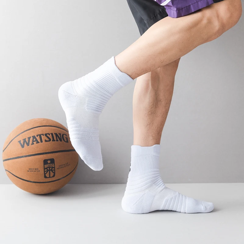 24 Hours Fast Ship High Quality Middle Tube Men Basketball Socks Pro Cycling Running Socks Women Bike Bicycle Slip Tennis 40-46