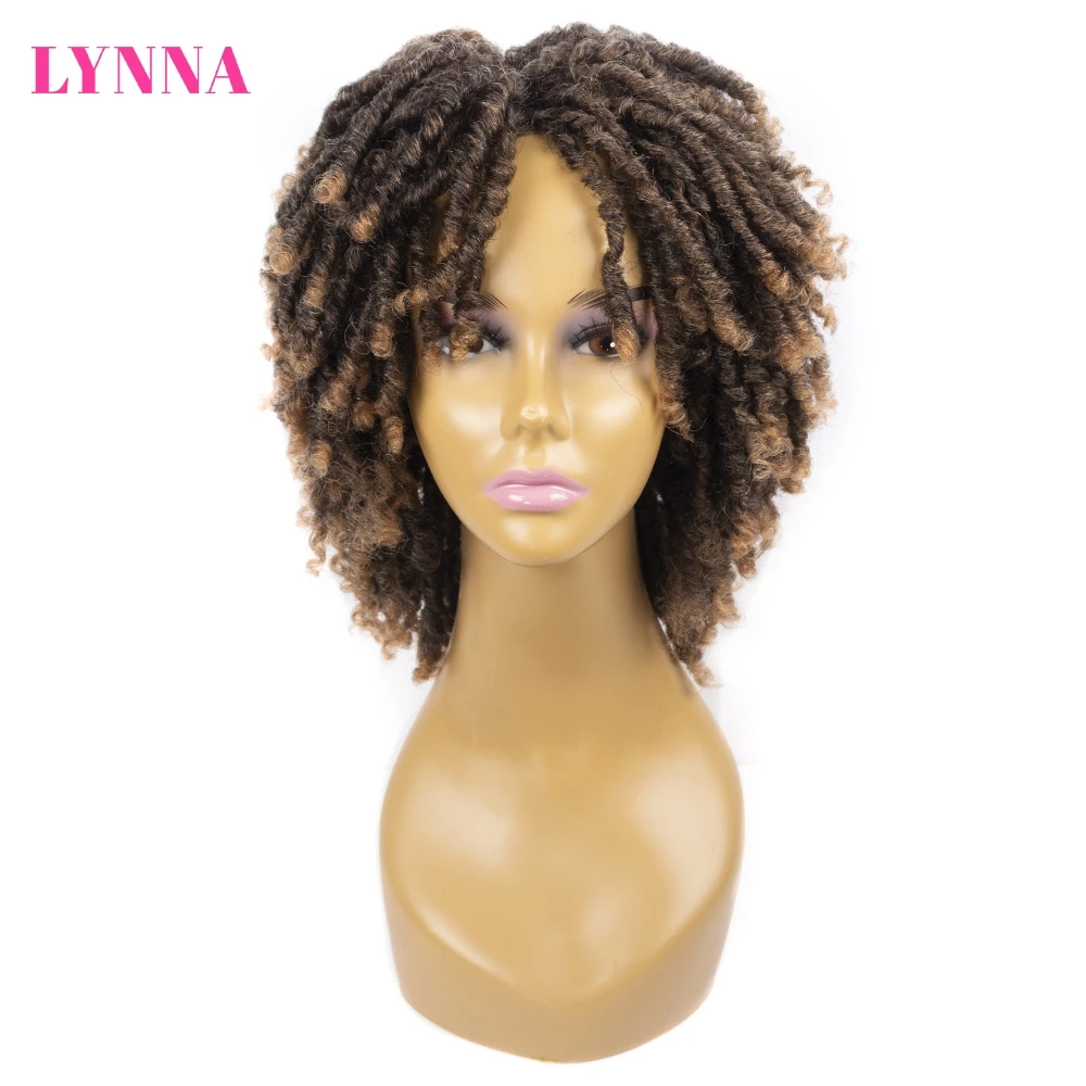 Short Soft Braiding wig for Women Dreadlock Synthetic Short Faux Locs  Crochet  Twist Hair Wigs with Free Shipping