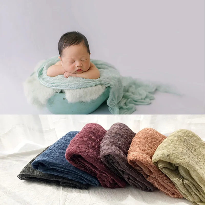 Newborn Photography Props Wrap Blanket  Soft  Cotton Swaddling Baby Photography Shoot Backdrop Photo Studio