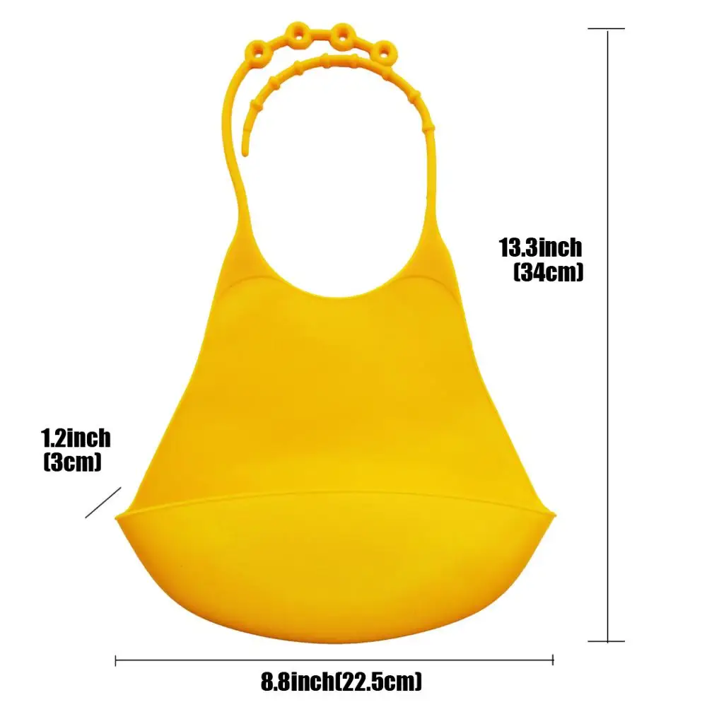 1PC Silicone Waterproof Anti-oil  Reusable Alzheimer\'s Disease Patient Adult Elder Mealtime Bib Child Apron