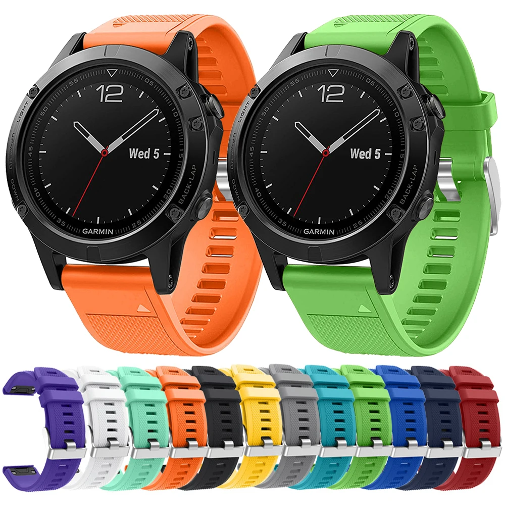 Correas de silicona para reloj inteligente, pulsera de liberación rápida para Garmin Fenix 6 6pro 5 5plus Forerunner 935 945 Approach S60 Quatix 5