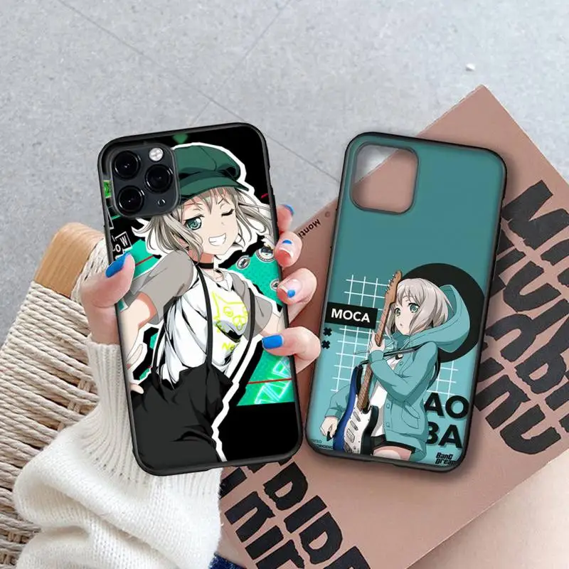 Aoba Moca Bang Dream  Phone Case For iPhone 13 11 12 Pro XS MAX Mini 8 7 6 6S Plus X 2020 XR 13 Pro Phone Covers