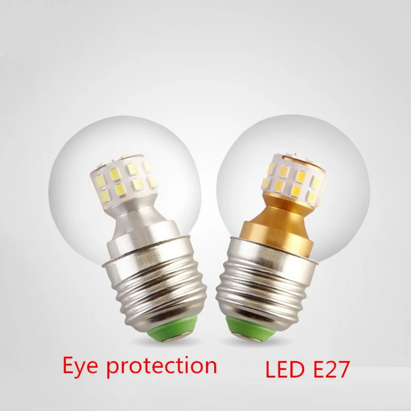 2Pcs LED G45 light bulb E27 highlight chip Led energy saving corn light Eye protection AC220V 5W PVC lampshade 6500K 3200K