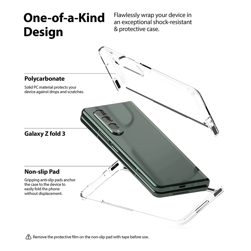 Custodia per cellulare multifunzione con ricarica Wireless compatibile con la custodia per telefono trasparente in TPU antiurto Z Fold3 5G