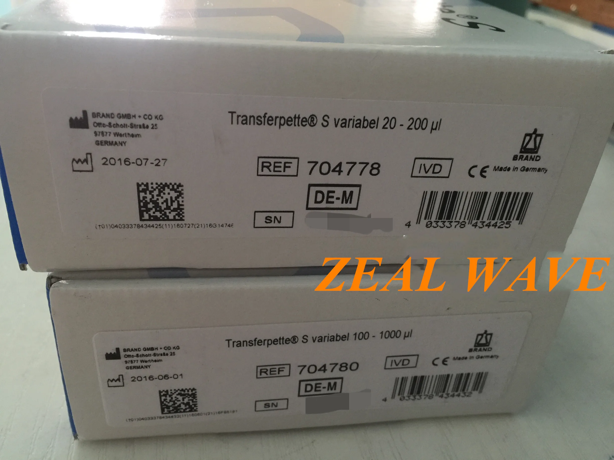 

704778 Brand Transferpette Whole Sterilization Adjustable Range Pipette Gun 20-200