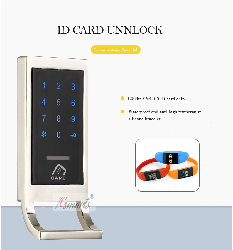 Fabrik Direkt Verkäufe Induktion ID Sauna Sperren Intelligente Bad Zentrum Tür Schrank Locker Code Lock – Detail 5