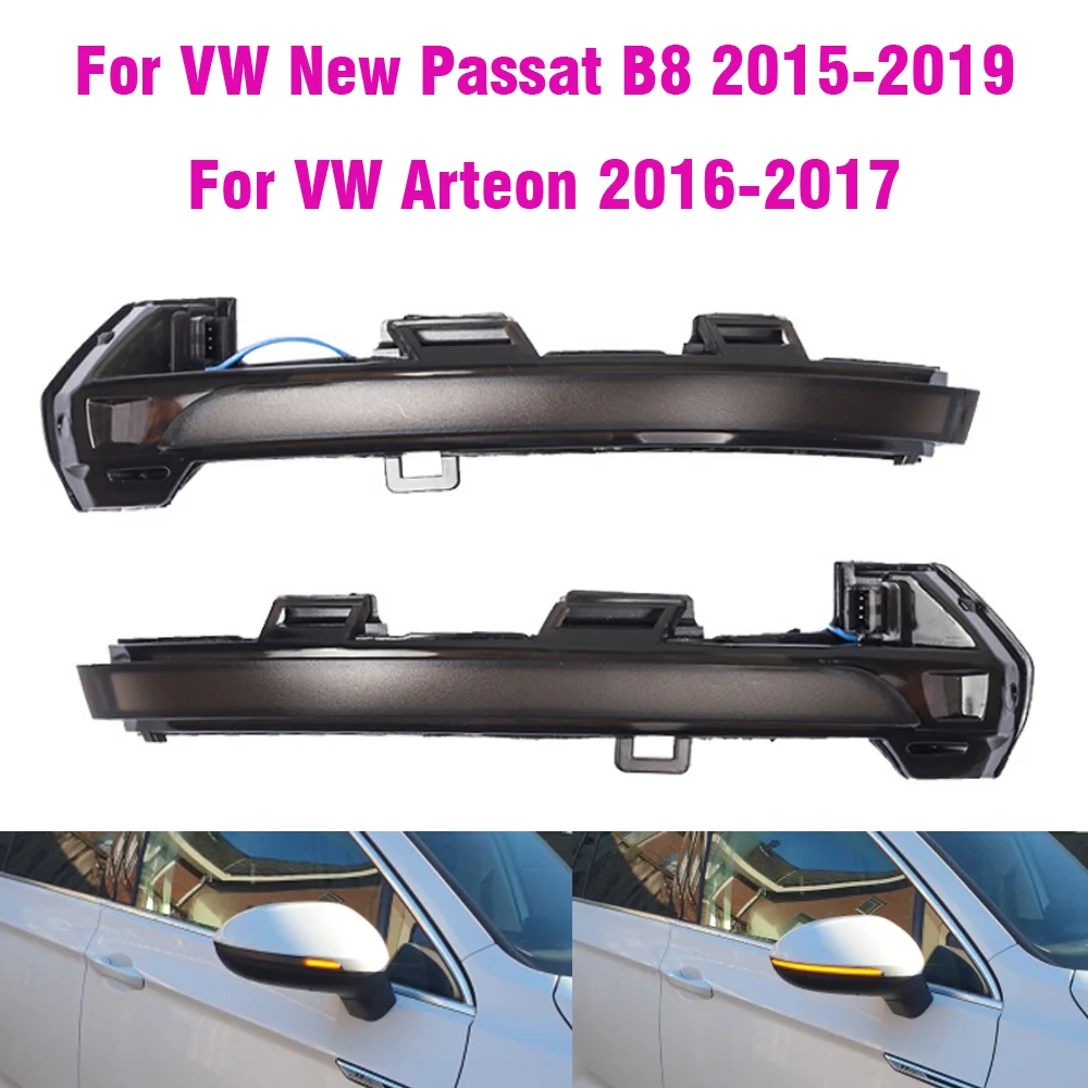 

For VW Passat B8 2015-2020 For Arteon 2016-2017 Dynamic Turn Signal Light LED Side Mirror Indicator Blinker Lamp
