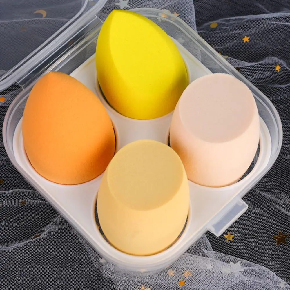 4PCS Multi-shape Waterdrop for Dry & Wet Use Makeup Sponge Blender Cosmetic Sponge Foundation Powder Puff Blending Sponges