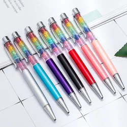 1Pcs Beautifully Crystal Ballpoint Pen Fashion Creative Metal Signature Pens Stationery Ballpen Office School Promotion Gift