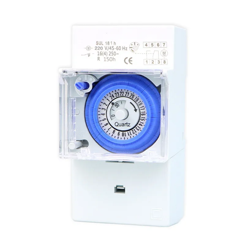 SUL181h SUL181d Mechanical Timer 24 hours Time Switch Relay Electrical Programmable Timer 24 hour Din Rail Timer Switch