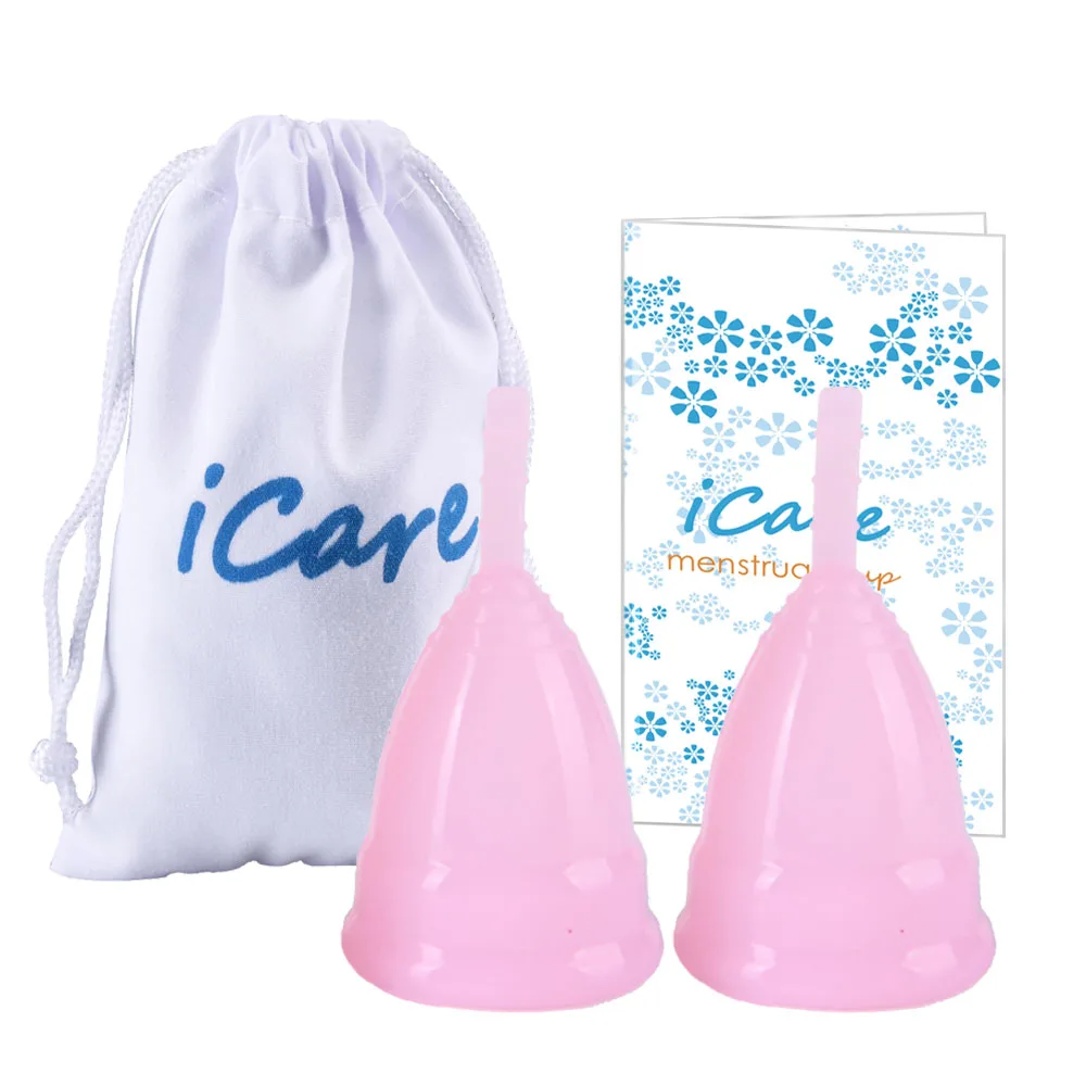 

Набор менструальных чашек из 2 многоразовых мягких силиконовых чашек премиум-класса с мягким, гибким, медицинским силиконом без БФА