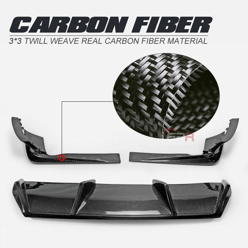 

Car Accessories For Hyundai 15 Genesis Sedan DH G80 K-Style Carbon Fiber Rear Diffuser Glossy Finish Bumper Splitter Set Trim