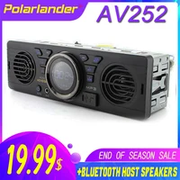 Reproductor de Audio MP3 para Radio de coche AV252, 1 Din, Bluetooth, manos libres, estéreo, FM, 2 altavoces integrados, compatible con reproducción USB SD AUX