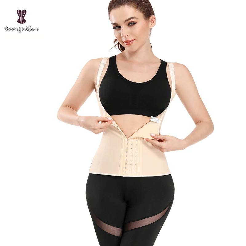 Modeling Strap Women\'s Body Shaper100% Latex Slimming Girdle Vest 9 Spiral Steel Boned Waist Trainer Corset With Hooks