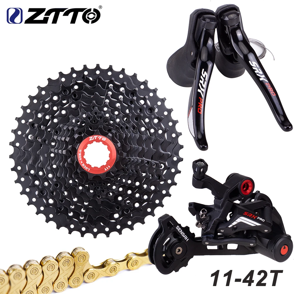 

Sensah 11 Speed Gravel Bike Groupset 11-36/40/42/46/50/52T Cassette Shifter Mechanical Brake Rear Derailleur Road Bike Group Set