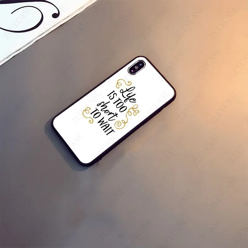 Proverb Phrase Motto Simple English word Phone Case For iphone 15pro 11pro 13pro 14pro 12pro xsmax 7 8 XR 12mini 15plus SE cover