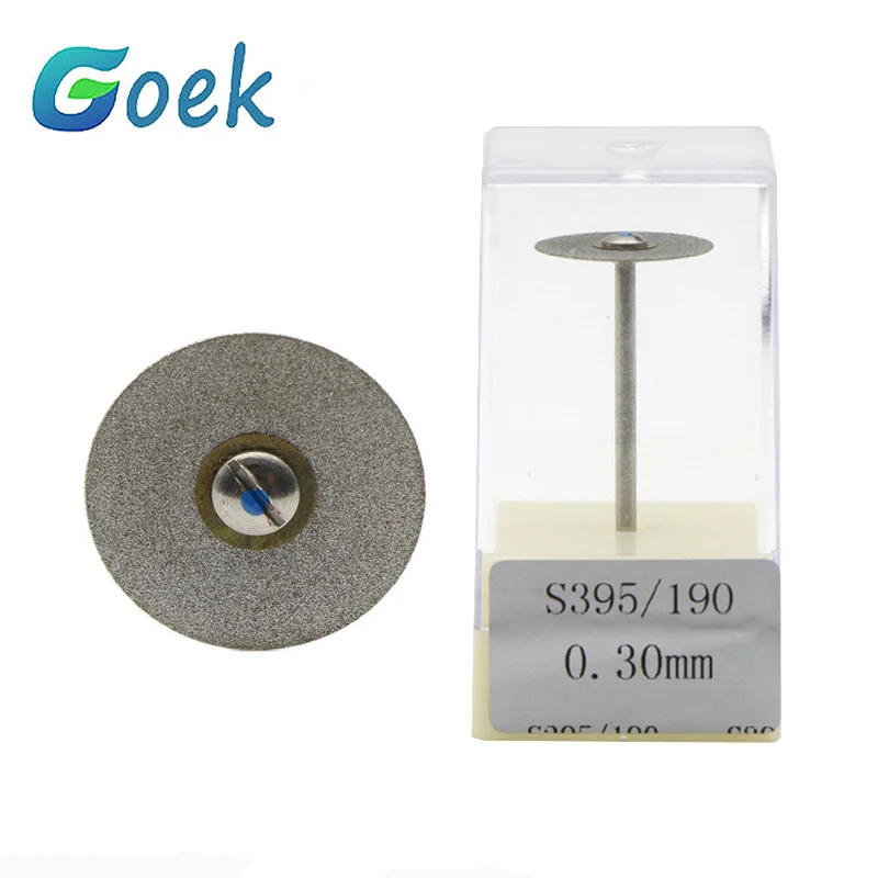 

2pc/set Dental Double Sided Sand Porcelain Diamond Cutting Disc For Zirconia sanding machine Mandrel Dentistry Polishing Tools