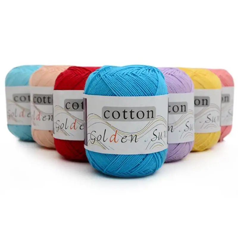 50g/ball Worsted Soft Baby Yarn 100% Cotton Yarn Hand Knitting Yarn Crochet Cotton Thread for Infant Sweater Blanket FZ397