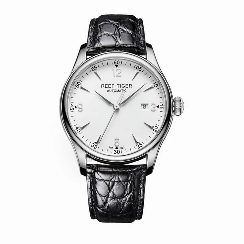 

Мужские наручные часы, мужские автоматические часы Reef Tiger, роскошные мужские механические наручные часы с автоматическим заводом, водонепроницаемые часы, платье, relogio