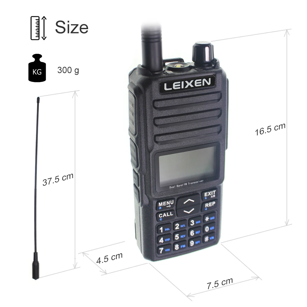 LEIXEN-Walkie Talkie de Longa Distância, UV-25D, 20W, Dual Band, 136-174, 400-470MHz Rádio, Rádio Amador, Novo