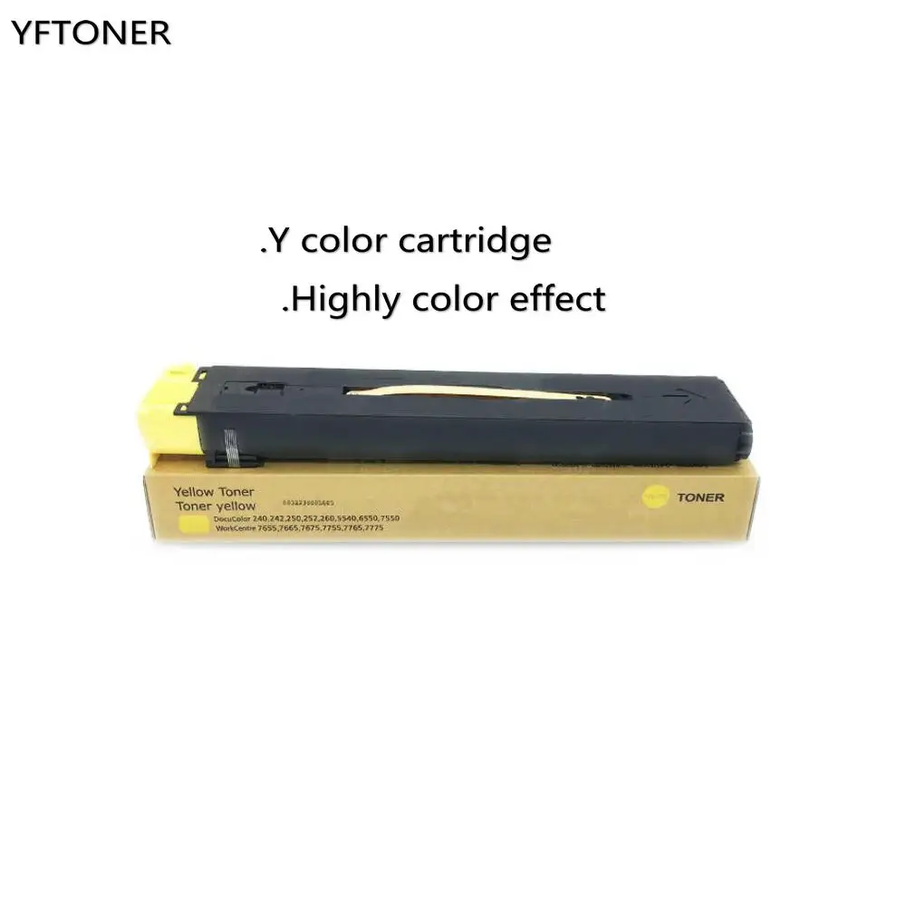 Yellow Toner Cartridge for Xerox Dc240 dc242 dc250 dc252 dc260 7655 7665 7675 C M Y K Parts