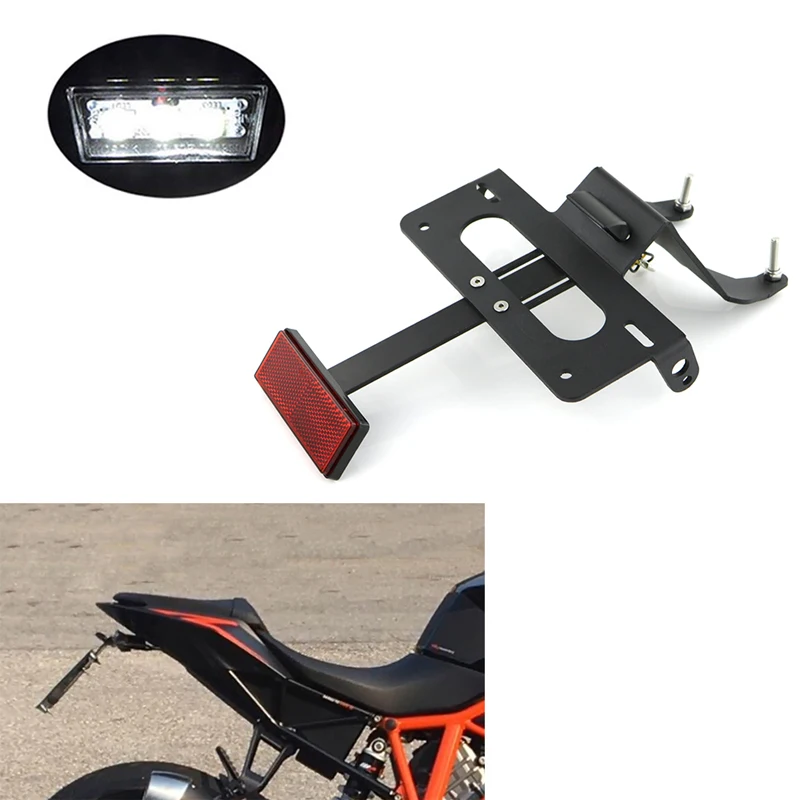 Fit For KTM DUKE R 1290 2014-2019 License Plate Holder Motorcycle Rear Tail Tidy Fender Eliminator Registration Plate kit