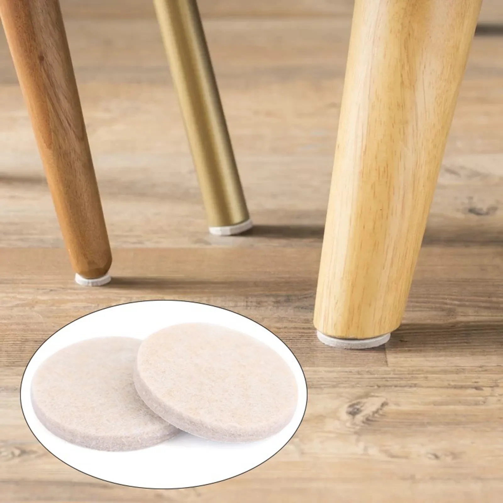 Artudatech 357ชิ้น Self-Stick แผ่นเฟอร์นิเจอร์สำหรับพื้นผิวแข็ง Beige