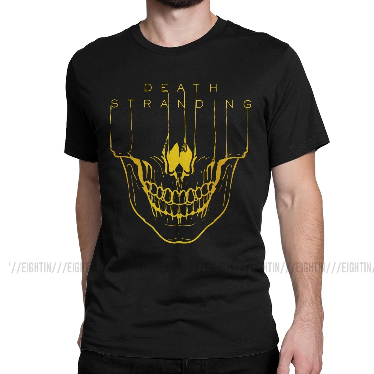 Men Death Stranding T Shirt Kojima Hideo Metal Gear Solid Reedus Norman Game Mgs Cotton Short Sleeve Tee Shirt 4XL 5XL T-Shirt