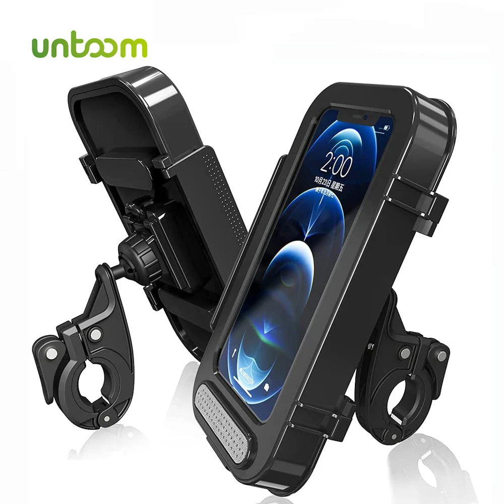 

Untoom Bicycle Phone Holder Waterproof Bike Motorcycle Handlebar Cellphone Stand Universal Motorbike Scooter Phone Mount Bracket