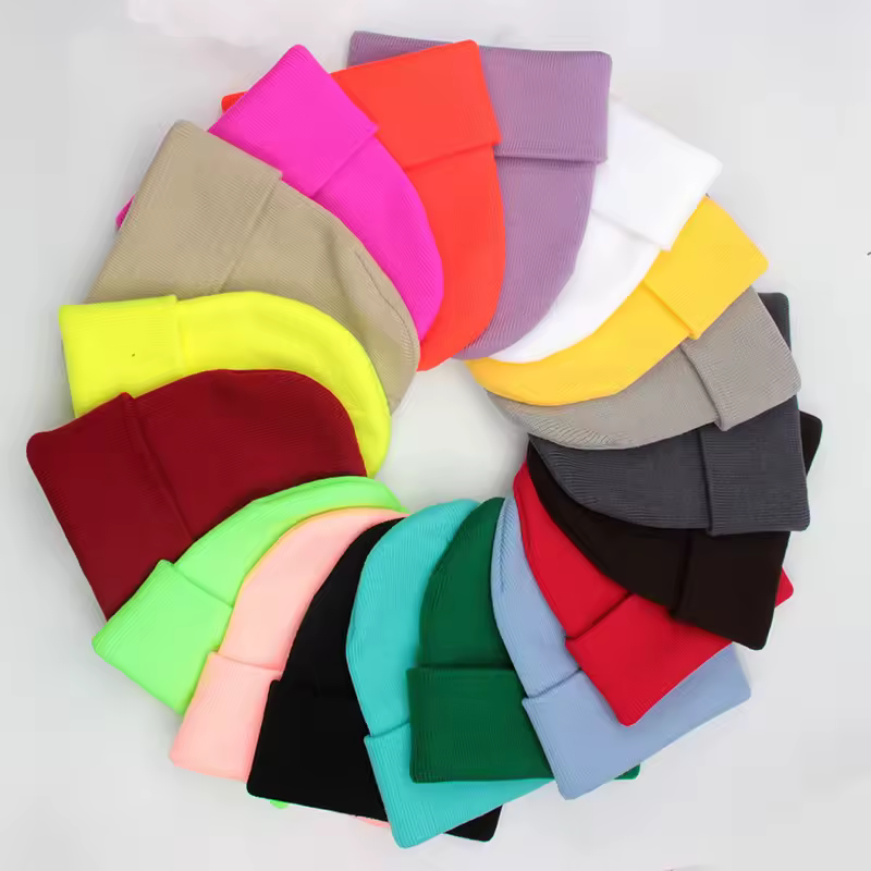 Gorro de La Unissex Quente para Inverno 24 Cores