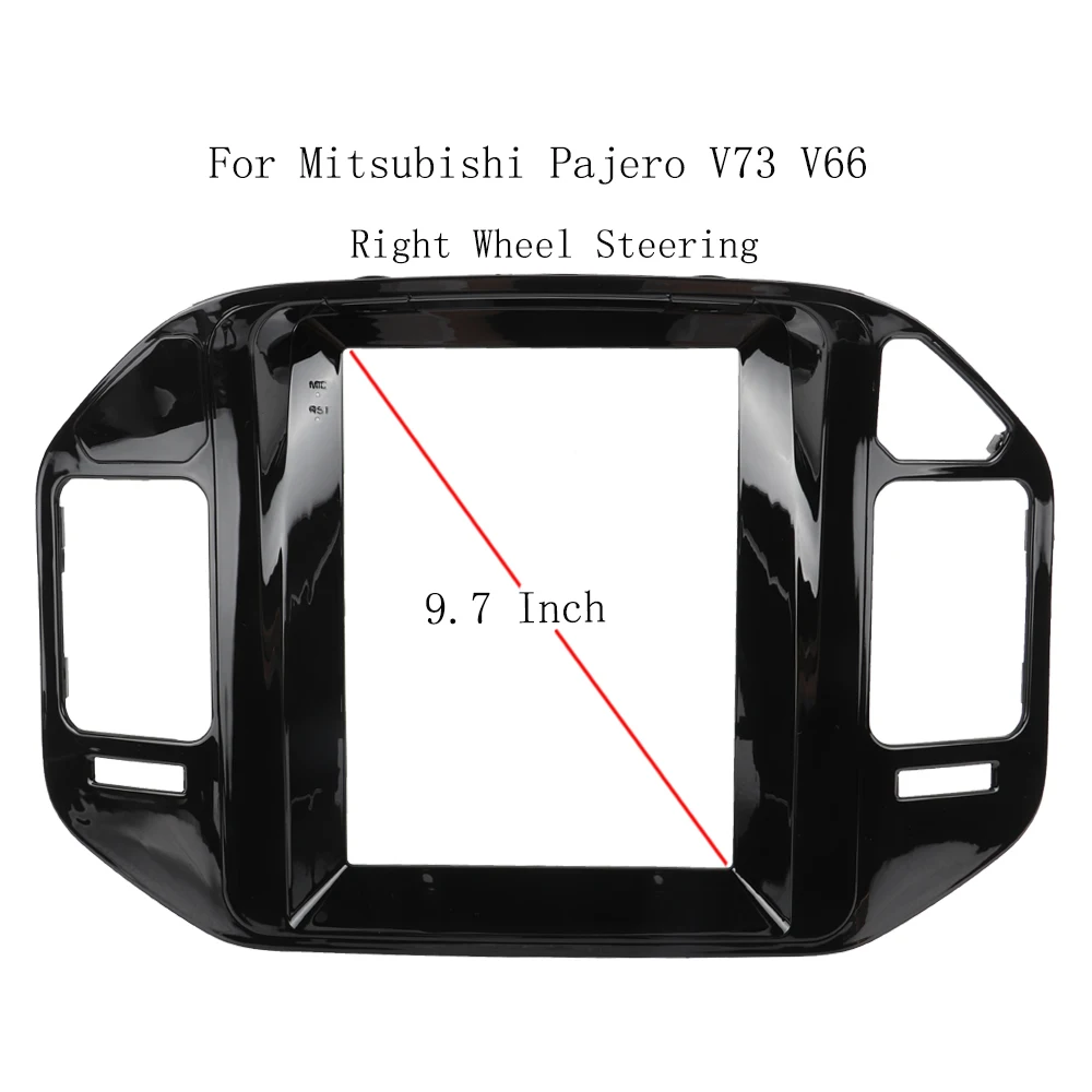 

Black ABS Trim Fascia Frame For Mitsubishi PAJERO V73 V68 Refit Car Android 9.7"Radio Navigation DVD Mounted Dashboard