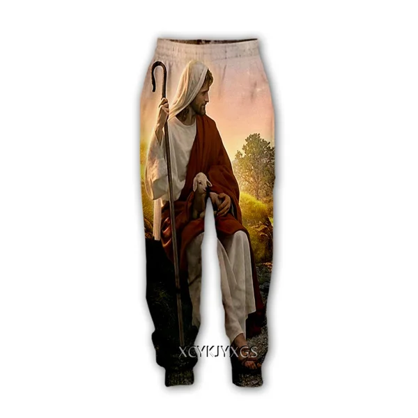 

New Unisex God Religion Christ Jesus 3D Print Causal Clothing Fashion Men Women Hip Hop Pants Plus Size S-7XL Trouser Jogger