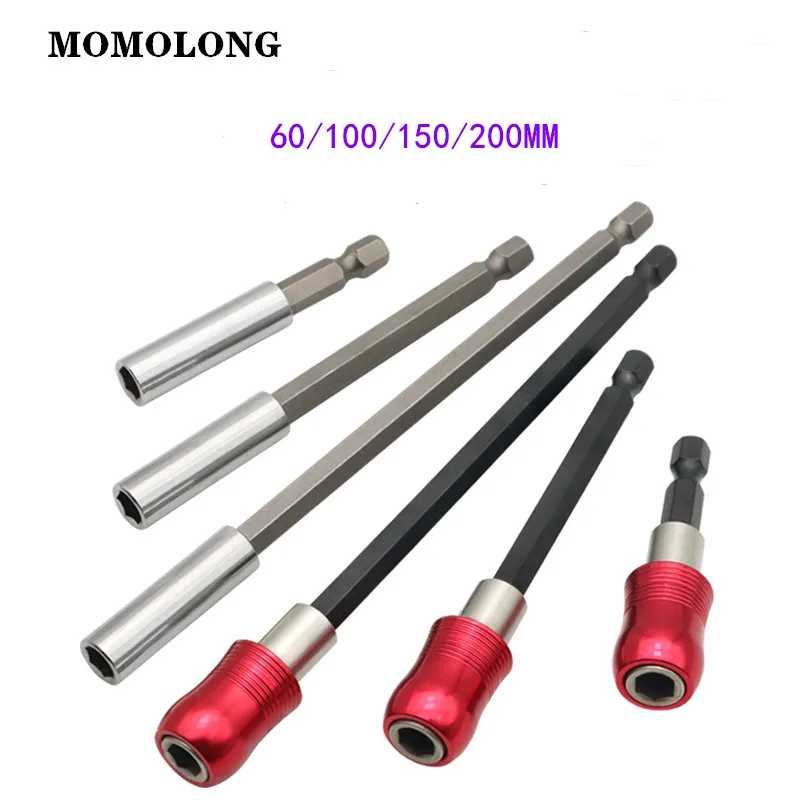 60/100/150/200mm Hex Rod Shank Hand Tool Socket Extension Bit Long Handle Screwdriver Tip Holder Quick Change