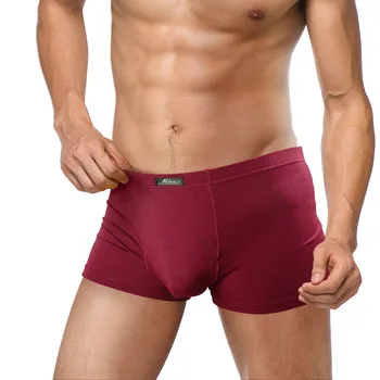 Cueca boxer shorts de fibra de bambu cor sólida calças masculinas respirável boxer para homem pantalones para hombres novo