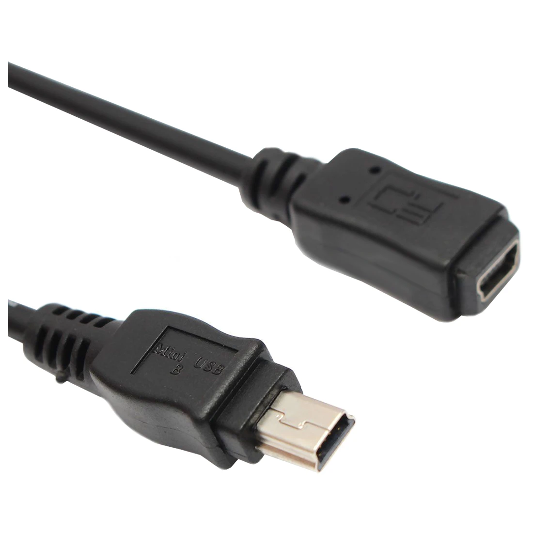 1Pcsสีดำอะแดปเตอร์สาย 5 ฟุต/1.5M Mini USB B 5pinชายหญิงสายไฟอะแดปเตอร์