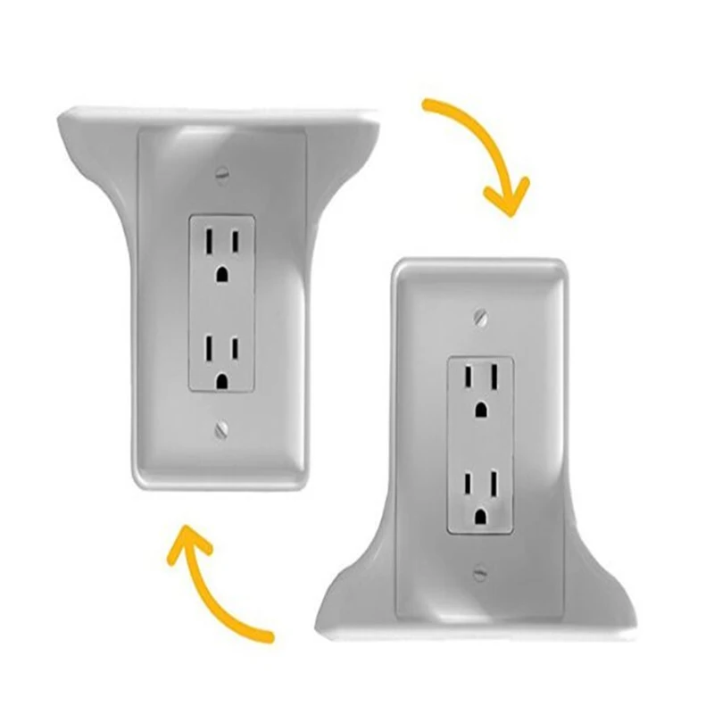 Avoir DIY Bracket For Electric Socket Wall Electrical Socket White Mobile Phone Stand Use For US Brazil Power Outlets 118mm*70mm