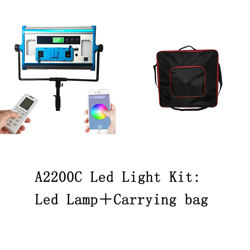 Pro APP Control RGB LED Lamp Photography Continuous Lighting DMX Compatible Photo Studio Video Film Light + handbag