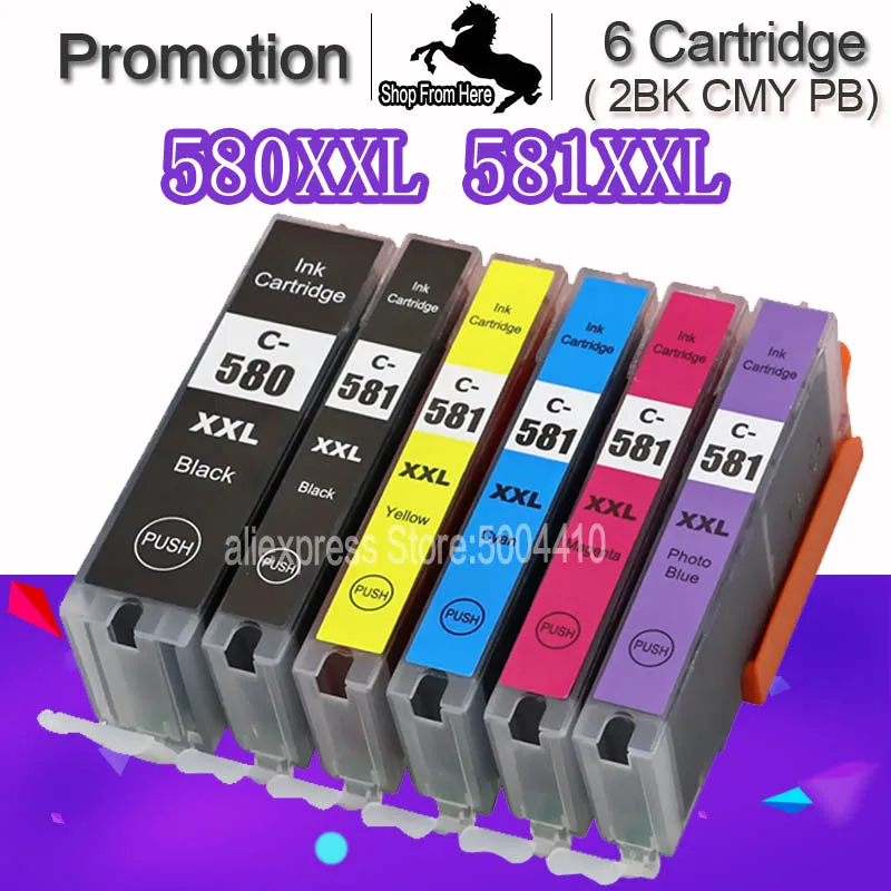 580XXL 581XXL Ink Cartridge Compatible for Canon PGI-580XXL CLI-581XXL PGI 580 XXL CLI 581 XXL 580XL PGBK