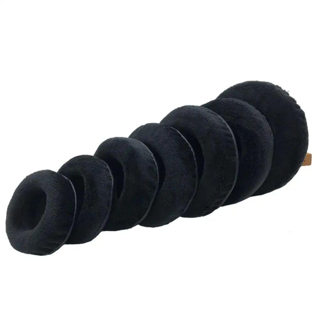 EarTlogis черные универсальные сменные бархатные амбушюры, детали, чехол для наушников, подушка, чашки, подушка для круглых наушников всех размеров