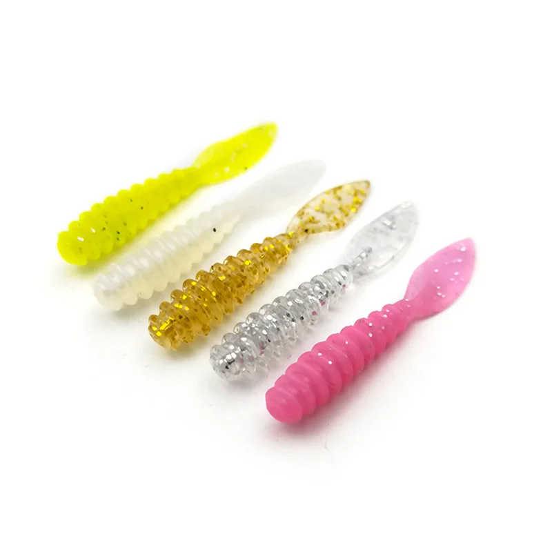 New 10pcs Wobblers mini Ocean Rock Fishing Soft Lures Rubber Soft Baits 3.5cm Soft Worm Artificial Baits Bass Silicone Fish